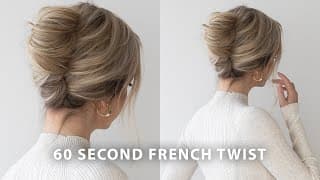 60-Second French Twist Updo Tutorial