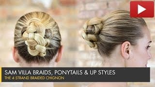 4-Strand Braided Chignon Tutorial